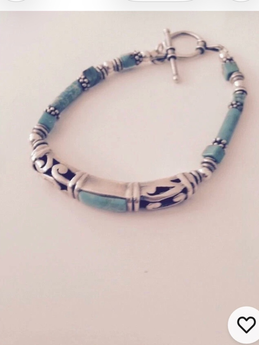 Studio Barse Turquoise and Sterling Silver Beaded Bracelet